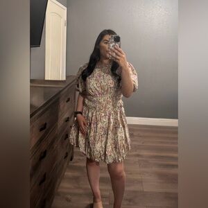 Floral Puff Sleeve Dress